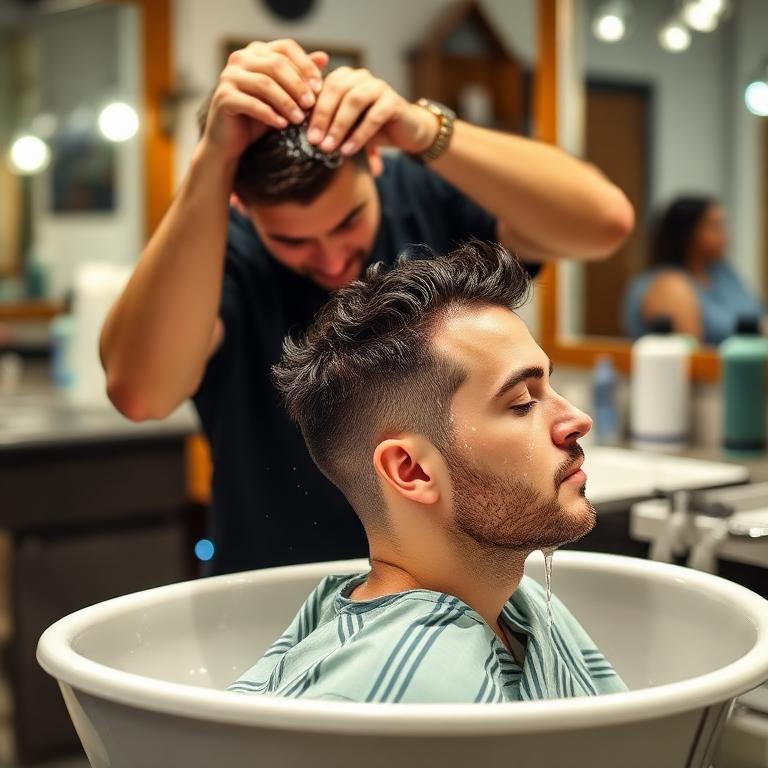 Corte Masculino Lavado